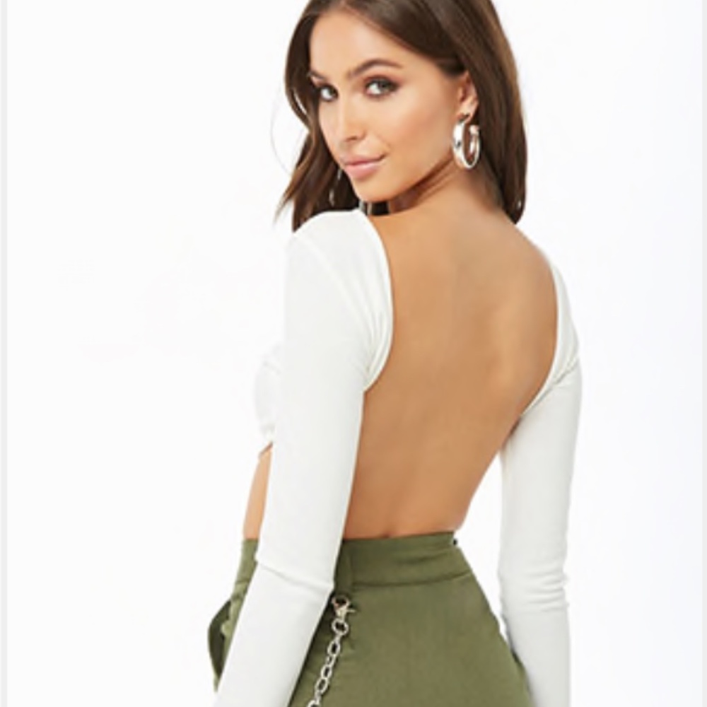 Open Back Long Sleeve shirt